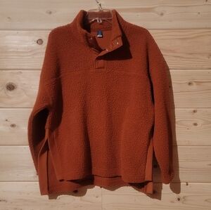 Vintage Get After It Cozy Orange Women's Crew Neck Sweater Size M 24x25